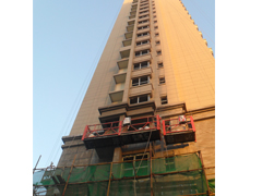 匯洋吊籃施工現(xiàn)場